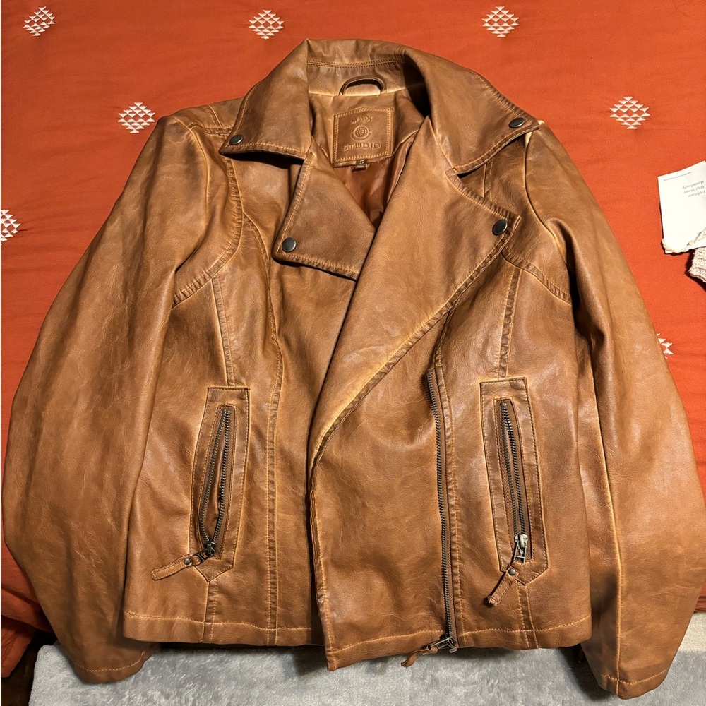 Max studio leather jacket